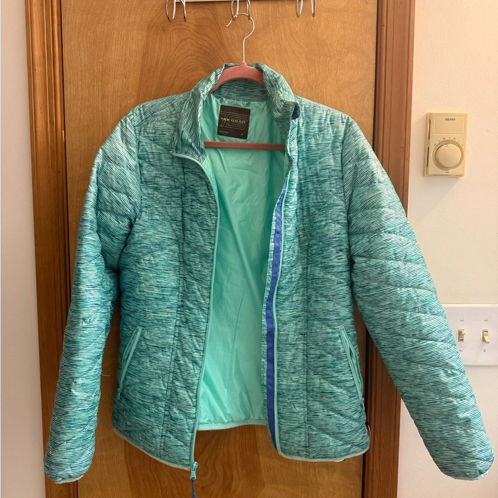 Tek Gear Women's Teal Puffer Jacket - Picture 3 of 6